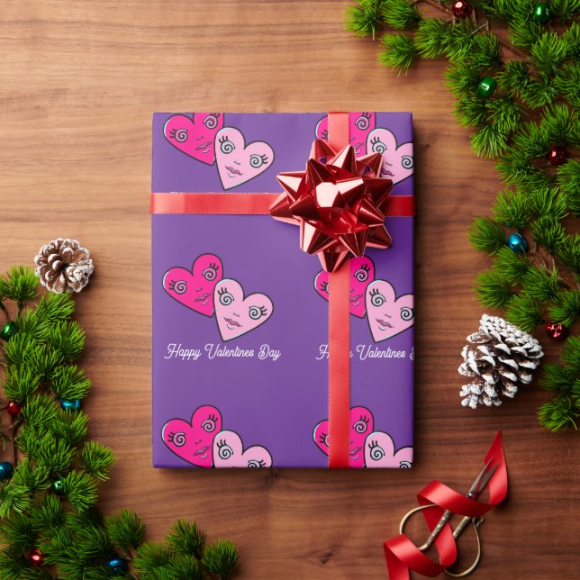 Herzdesign Geschenkpapier (Feiertagsgeschenk)
