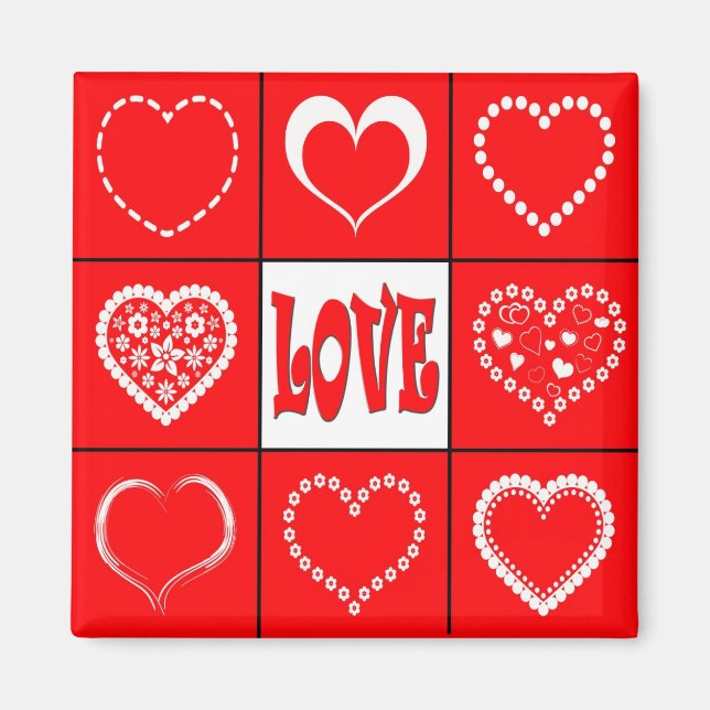Herzdesign Magnet (Vorne)