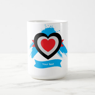 Herzdesign mit anpassbarem Text Kaffeetasse