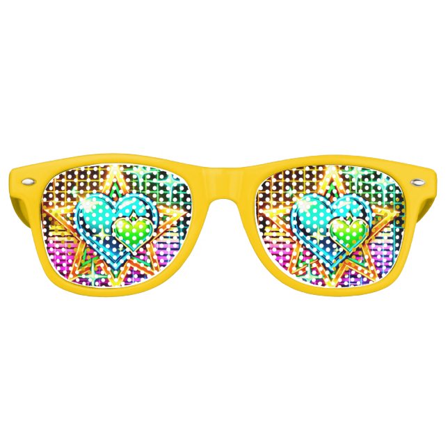 Herzdesign Partybrille (Vorderseite)