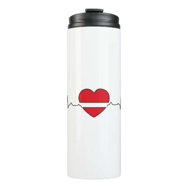 Herzdesign Thermosbecher (Vorderseite)