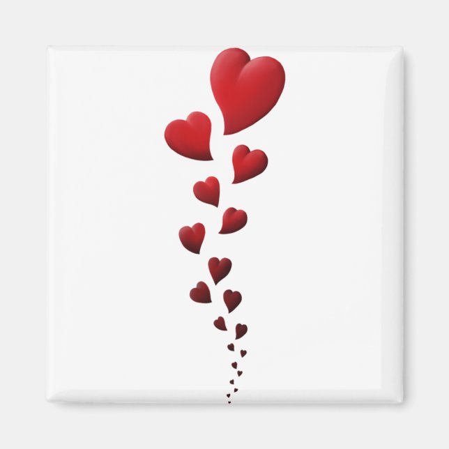 Herzdesign, Valentinstag Geschenk, Geschenk für BF Magnet (Vorne)