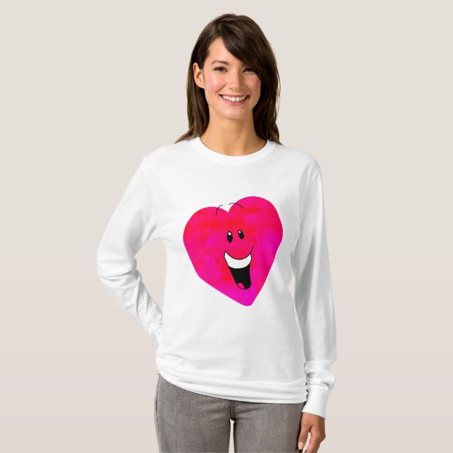 Herzdruckpapier Basic Long Sleeve T - Shirt (Vorne ganz)