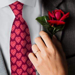 Herzedelsteinkunst-Muster-Krawatte des Watercolor Krawatte