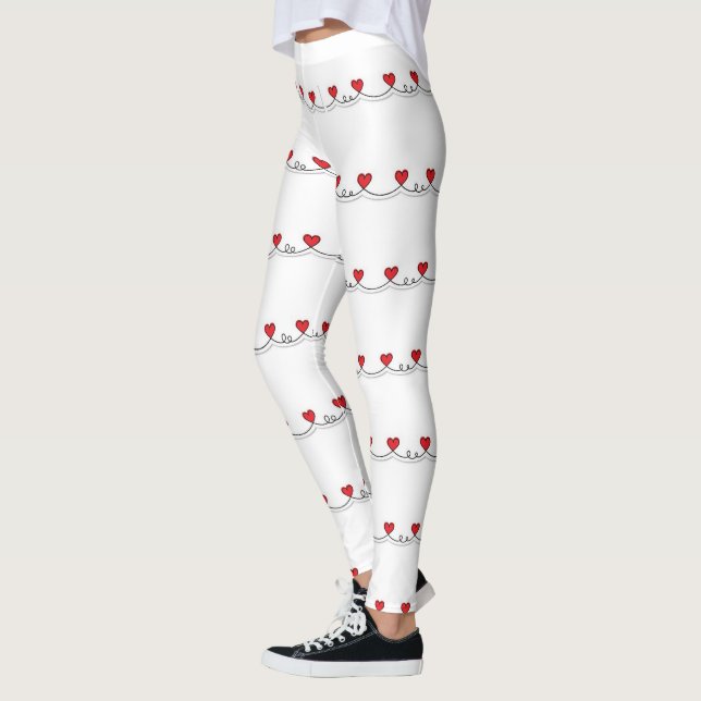 **HERZEN AUF EINEM STRECKENGALORE** CHRISTMAS LEGGINGS (Links)