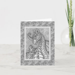 HERZEN AUF EINEM ZEICHENGRUPPEN-DRAGON-VALENTIN, F KARTE