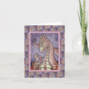 HERZEN AUF EINEM ZEICHENGRUPPEN-DRAGON-VALENTIN, F KARTE