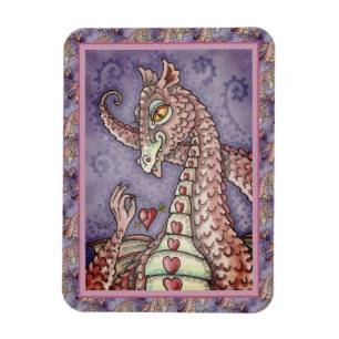 HERZEN AUF EINEM ZEICHENGRUPPEN-DRAGON-VALENTIN, F MAGNET
