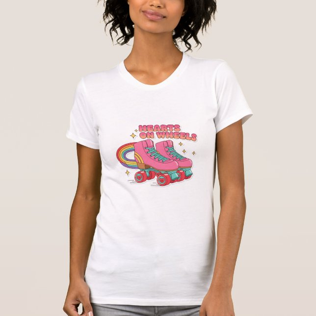 Herzen auf Rädern T-Shirt (Vorderseite)