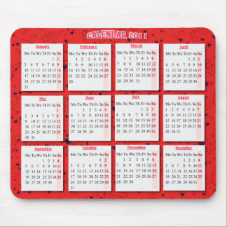Herzen auf rotem mousepad/Kalender Mousepad