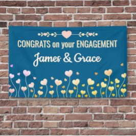 Herzen! Banner für benutzerdefinierte Verlobung Gl