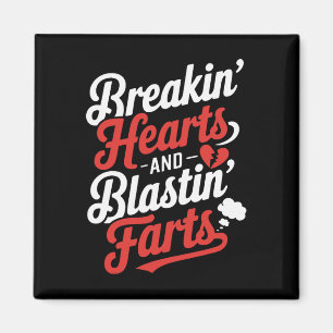 Herzen brechen und Furze furzen Lustige Valentinst Magnet