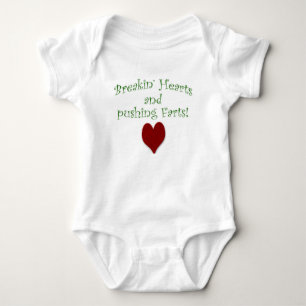 Herzen brechen und Furze lassen Baby Strampler