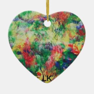 Herzen der Farbe Keramikornament