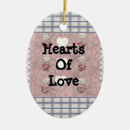 Herzen der Liebe drei Keramik Ornament