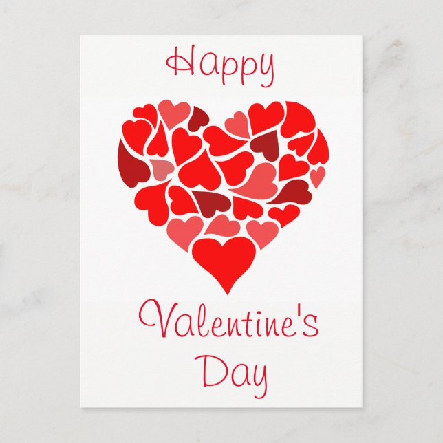 Herzen der Liebe Valentinstag Postkarte (Vorderseite)