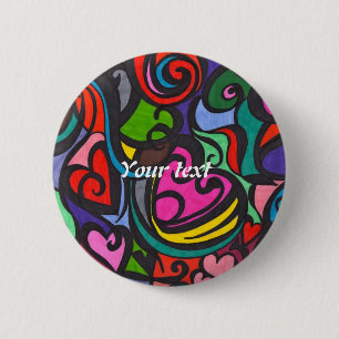 Herzen des Farbknopfes (addieren Sie Ihren Text) Button