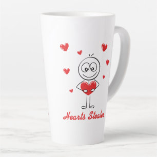 Herzen Dieb Süße Stäbchenfigur Liebesdesign Milchtasse
