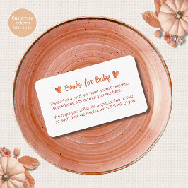 Herzen-Einlagekarten für Baby Shower "Fall in Love Begleitkarte