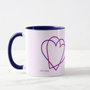 Herzen entwirrten sich nach rechts/linkshändig tasse