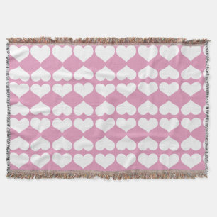 Herzen Erröten Rosa und Weiße Geometrie Decke