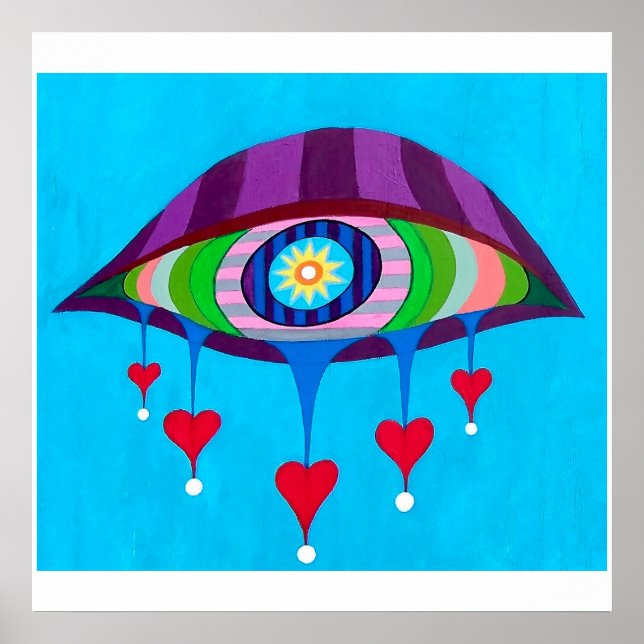 Herzen für das Weitermachen Poster (Vorne)