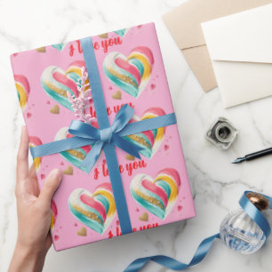 Herzen Geburtstag Valentinstag Jubiläum Geschenkpapier