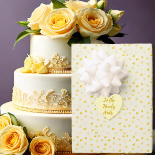 Herzen-Gelbe Hochzeit-Muttertag-Valentinstag Geschenkpapier Set