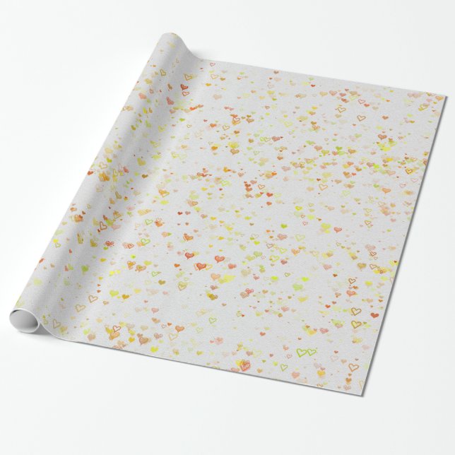 Herzen Geschenkpapier (Ungerollt)