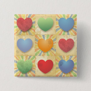 Herzen Hintergrund Button