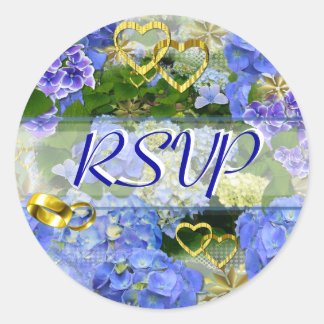 HERZEN & HYDRANGEAS ~ Dichtungen/Aufkleber Runder Aufkleber