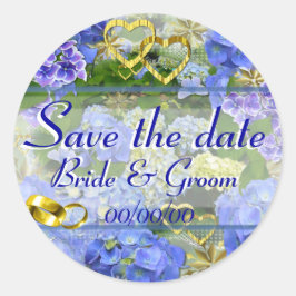 HERZEN & HYDRANGEAS ~ Dichtungen/Aufkleber Runder Aufkleber