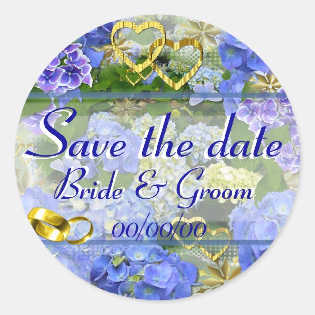 HERZEN & HYDRANGEAS ~ Dichtungen/Aufkleber Runder Aufkleber (Vorderseite)