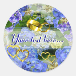 HERZEN & HYDRANGEAS ~ Umschlagsiegeler # 3 Runder Aufkleber