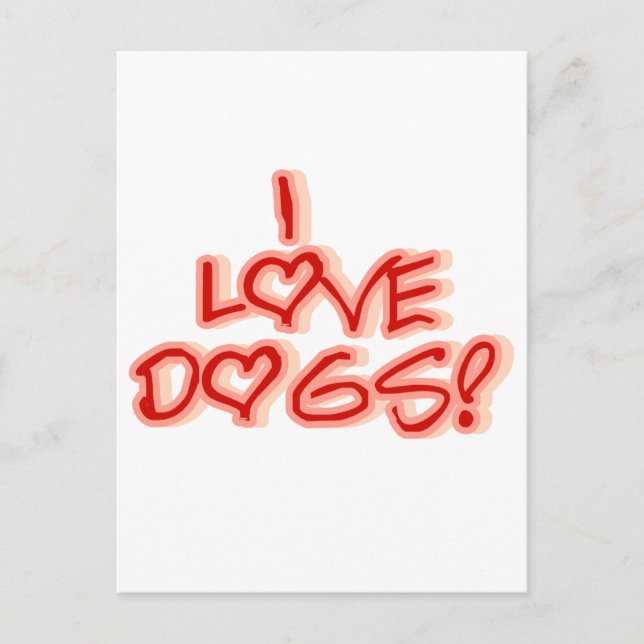 Herzen I Liebe Hunde Hemden und Geschenke Postkarte (Vorderseite)