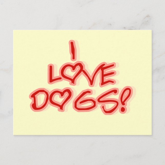Herzen I Liebe Hunde Hemden und Geschenke Postkarte (Vorderseite)