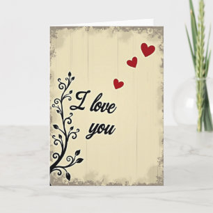 Herzen Ich liebe dich Karte