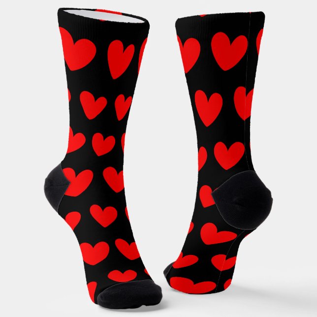 Herzen im Überfluss! Socken  (Gewinkelt)