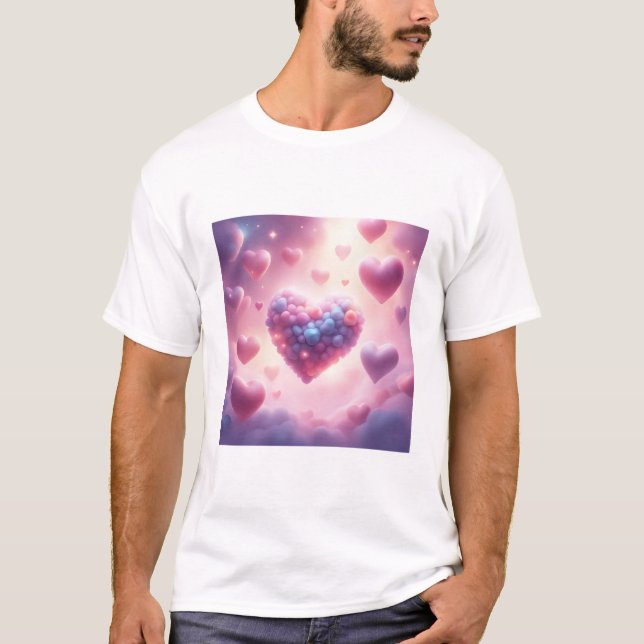 Herzen in den Wolken T-Shirt (Vorderseite)