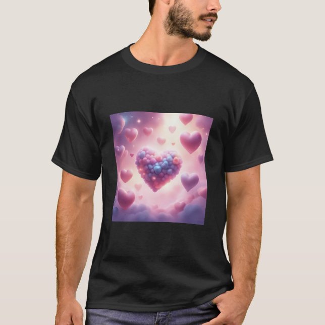 Herzen in den Wolken T-Shirt (Vorderseite)