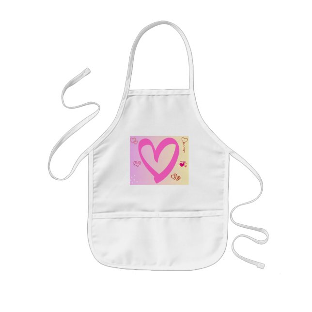 Herzen in rosa Verlauf Kinderschürze (Vorne)
