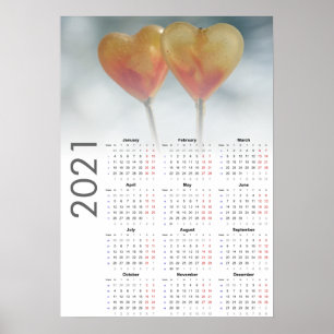Herzen Kalender 2021 Poster - Montag zuerst