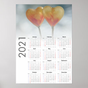 Herzen Kalender 2021 Poster - Sonntag zuerst