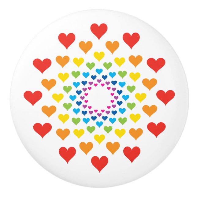 Herzen Keramikknauf (Vorderseite)