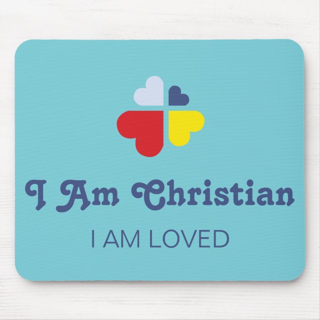 Herzen Kreuz Mousepad (Vorne)