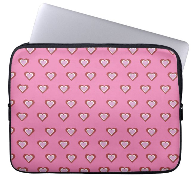 Herzen Laptopschutzhülle (Vorderseite)