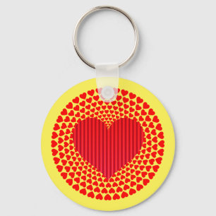 Herzen Mandala Design-25870 Schlüsselanhänger