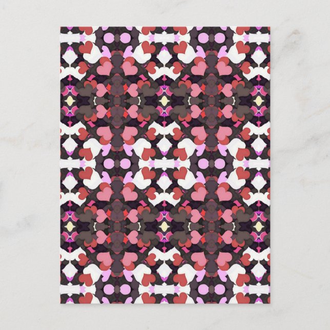 HERZEN MIT LIEBE POSTKARTE (Vorderseite)