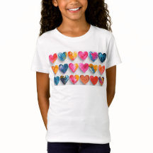 Herzen mit Skizzen und Tropfen