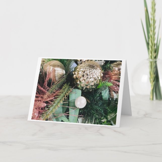 HERZEN MIT WÜNSCHEN FÜR SCHÖNE CHRISTMAS. KARTE (Vorderseite)